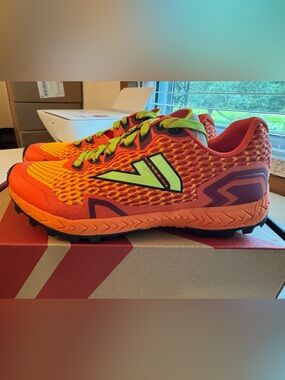 Neon Orange Women's Trail Running Shoes - Lime Accent